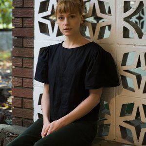 Seek Shelter Black Agnes Top